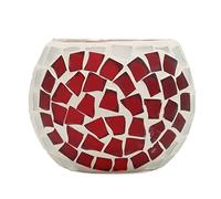 RASTKY Portavelas de Mosaico de Vidrio, Exquisito Portavelas Hecho a Mano para un Ambiente Romántico en Restaurantes, Bares para Amantes de la Decoración del Hogar