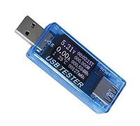 RASTKY Probador USB Compacto Resistencia Al Impacto Resistencia a los Arañazos Capacidad de Voltaje Temporización Potencia Wh Pantalla de Temperatura Voltímetro USB para Entusiastas del Bricolaje