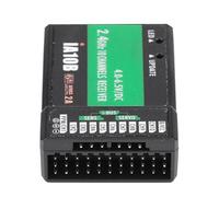 RASTKY Receptor FS-iA10B de con Puerto IBus, Receptor de 10 Canales de 2,4 GHz Antenas Duales para Helicóptero RC, Indicador de Luz Planeador para Monitoreo de Estado en Tiempo Real