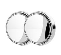 RASTKY Redeciente de Automóvil HD Reductor Pequeño Mirror Redondo Small 360 Push Push con un Campo de Visión Amplio Revertir el Reflector de Espejo de Punto Ciego para Conducir Segura (SILVER)