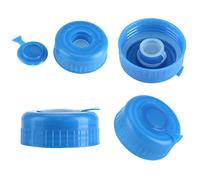 RASTKY Reemplazo de Tapa de Botella de Agua de Galón Antisalpicaduras Azul de 5 Piezas, Material de Calidad Alimentaria Seguro e Inofensivo, Diseño Moderno para Almacenamiento de Agua Limpia