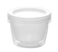 RASTKY Refrigerador Contenedor de Almacenamiento de Alimentos Transparente Sellable Drenaje Pequeño Plástico para Cocina Refrigerador Ahorro de Espacio para Jengibre Ajo Cebolletas Fresco 1pc