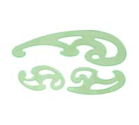 RASTKY Regla de Curva Rápida Curvas Brillantes Herramienta de Sastrería Liviana para Creación de Patrones y Diseño de Obras de Arte, Juego de 3 Reglas Circulares para Ingenieros y Arquitectos