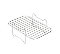 RASTKY Rejilla para Freidora de Aire de Acero Inoxidable 304 con 4 Varillas para Barbacoa, Resistente y Duradera, Compatible con Freidoras de, 2 Unidades (Parrilla rectangular cuatro