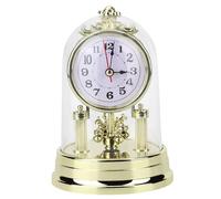 RASTKY Reloj de Mesa con Carro, Sala de Estar Retro Europea, Relojes Silenciosos Antiguos para Vivir, Decoración del Hogar, Dorado (GOLD)