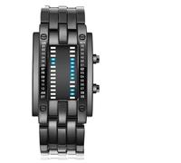 RASTKY Reloj Digital Binary Blue LED Men and Women - Future Technology Binary Watch con Diseño de Avantgarde, Función Impermeable y Espejo de Vidrio Mineral - Electronic