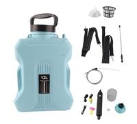 RASTKY Rociador Eléctrico de 12 Litros, Regadera de Mano con Hombro para Herramientas Agrícolas, Rociador de Agua Recargable con Boquilla Ajustable, Diseño Ergonómico, Batería de 2000 MAh (BLUE)