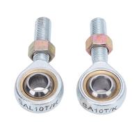 RASTKY Rodamiento de Rótula con Extremo de Barra de Acoplamiento, Aleación de Acero Fuerte, Dirección Más Suave para ATV Quad Go Kart, 2 Piezas M10, Manejo Mejorado para Proyectos de Bricolaje