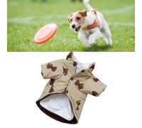 RASTKY Ropa Elegante de Invierno para Perros, Abrigo Cálido de Poliéster a la Moda con Sombrero para Cachorros de Caniche, Cómodo y Fácil de Lavar para Uso Diario (S)