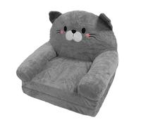 RASTKY Silla para Niños Pequeños del sofá de Niños - Cojín del Piso de Pelaje Lindo con Asientos con Reposapiés y Cama de sofá para Tomar una Siesta, Jugar, Dormir, Leer - Color Gris para y Niñas (2