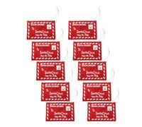 RASTKY Sobres Navideños de Tela No Tejida Roja, Sobres Navideños Pequeños, Titulares de Tarjetas de de Navidad, Colgante de árbol de Navidad, 10 Piezas para Deseos de Fiestas Navideñas