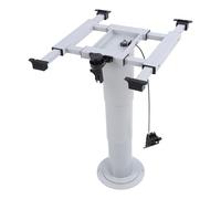 RASTKY Soporte de Pedestal de Mesa para Vehículos Recreativos de Aleación de Aluminio Ajustable de Alta Dureza para Barcos Yates, Elevación Neumática de 35 a 28,7 Pulgadas de para Muebles de (Silver)