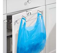 RASTKY Soporte para Bolsa de Basura de Acero Inoxidable, Estante Colgante Duradero para Bolsa de Basura, Organizador para Cocina, Despensa, Baño, 7,4x5,5x0,8 Pulgadas