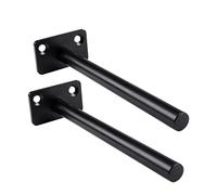 RASTKY Soporte para Estante Flotante Invisible, Soporte para Estante Montado en la Pared Resistente para Estantes Flotantes para Sala de Estar, Hierro Negro, 2 Piezas A 01 150 Mm
