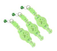 RASTKY Soporte Protector Reflectante para Collar de Gatito con Campana, Ajuste Ajustable para Mayor Comodidad, Juego de 3 Piezas (Verde Fluorescente)