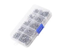 RASTKY Surtido de Tuercas y Tornillos Resistentes a la Oxidación Juego de Tornillos de Cabeza Plana Respetuosos con el Medio Ambiente para Organizador de Sujetadores M3x12-160pcs