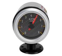 RASTKY Tacómetro de Fibra de Carbono, Calibre de RPM de 52 Mm, Universal para Motores de 4, 6 y 8 Cilindros, Tacómetro Profesional para Entusiastas de la Automoción