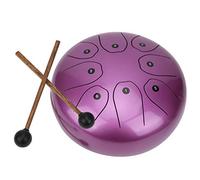 RASTKY Tambor de Lengua de Acero Sánscrito Película Protectora Sonido Fuerte Sartén de Mano de 8"Adecuado para Meditación de Yoga (PURPLE)