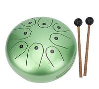 RASTKY Tambor de Lengua de Acero Sánscrito Película Protectora Sonido Fuerte Sartén de Mano de 8"Adecuado para Meditación de Yoga (GREEN)