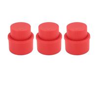 RASTKY Tapón de Botella de Plástico Profesional Excelente Rendimiento de Sellado, Material Premium 3 Piezas para Refrescos y Otras Bebidas Carbonatadas (rojo)