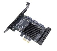RASTKY Tarjeta de Expansión PCIE Serial ATA3.0 de 9 Puertos para 11 2003, Tarjeta Adaptadora Serial ATA3.0 de Alta Velocidad para una Transferencia de Datos Eficiente, Soporte de Flexible para