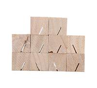 RASTKY Tarjetas de Lugar de Madera Pulida a Mano Textura Única Portatarjetas Originales para Fiestas Números de Mesa, 10 Piezas Portatarjetas de Visita de Pino para Fotos de Baby Showers (Rectángulo