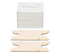 RASTKY Tarjetas para Tejer, Herramientas de Telar de Papel Duraderas para Manualidades, con Bolsa de Tela para Principiantes, Uso Doméstico, 30 Tarjetas para Tejer Cinturones o Adornos