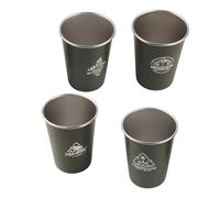 RASTKY Taza de Acero Inoxidable 304, 4 Uds., Taza de café Texturizada de 350ml para Viajes, Playa, Juego de Tazas de Acero Inoxidable (DE verde)