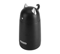RASTKY Taza Térmica de Acero Inoxidable con Bonito Gato de 330ML para Niñas, Botella de Vacío para Bebidas Frías y Calientes, para Oficina y Exteriores, Color Negro (BLACK)