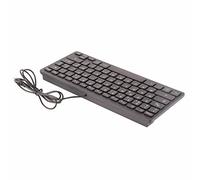 RASTKY Teclado con Cable Delgado con 78 Teclas Diseño de Lenguaje Pequeño para Escritorio y Computadora Portátil Uso Disponible en Interfaz USB Rusa, Francesa y Alemana para Plug and Play (en francés)