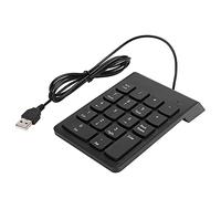RASTKY Teclado USB Digital de 18 Teclas Accesorio Compacto Numérico Inalámbrico Elegante y Llamativo para Computadoras Portátiles Usuarios Zurdos Negro 1 X Teclado con Cable (Black)