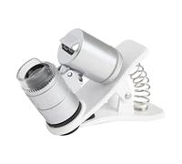 RASTKY Teléfono Móvil Portátil con Microscopio, Lupa de 60 Aumentos con 2 LED Ajustables para Exploración de Jardines y Verificación de Billetes