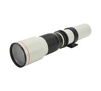 RASTKY Teleobjetivo Manual de Alta Potencia de 500 Mm F8-F32 con Filtro de Lente para Ver Juegos Deportivos (White)