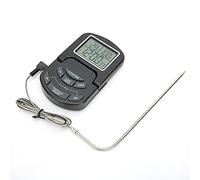 RASTKY Termómetro de Sonda Termómetro de Cocina Digital de Alta Precisión con Alarma Temporizador, Versátil para Carnes Asadas y Filetes, 12.5x7.5x1.7cm, Batería No Incluida, Adecuado para Cocina