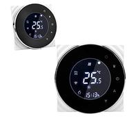 RASTKY Termostato LCD Digital con Pantalla Retroiluminada Control de Temperatura del Agua a Gas 6 Ciclos Programable 14 Idiomas Soporte para un Ambiente de Vida Cómodo 90 X 40 Mm