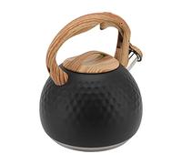 RASTKY Tetera con Silbido de Acero Inoxidable, Distribución Uniforme Duradera del Calor para Cocina de Gas, Capacidad de 3L para Cocina Casera (BLACK)