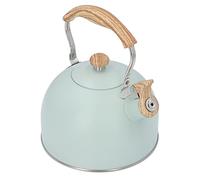 RASTKY Tetera con Silbido de Acero Inoxidable, Gran Capacidad, Agarre Frío, Botón de un Toque para Uso en Cocina, 2,5 Litros