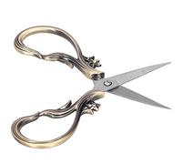 RASTKY Tijera Retro de Acero Inoxidable, Suministros de Costura, Bordado, Aguja de Bricolaje, Artesanía para Bordado, Costura, Tijera de Acero Inoxidable para Marinero, Modelado de Cejas (Bronce)