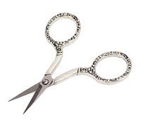 RASTKY Tijeras de Coser Vintage de Acero Inoxidable, Tijeras de Bordar de Corte Rápido con Cubierta para Kit de de Ganchillo de Costura Pequeñas, Duraderas y Seguras para Niños