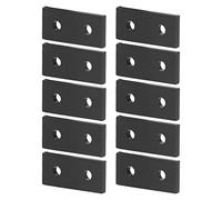 RASTKY Tirantes Rectos Planos 10PCS Placa de Unión Plana Aleación de Aluminio 2 Orificios Soporte de Fijación de Metal Inoxidable Mesa de Conector Placa de Reparación Resistente (1515)