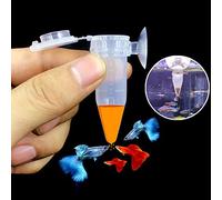 RASTKY Tubo de Alimentación para Acuario, Alimentador de Peces de Plástico Sólido para Tanque de Agua Dulce y Salada, Alimentador de Ventosa Transparente, Alimento para Peces Tropicales Pequeños