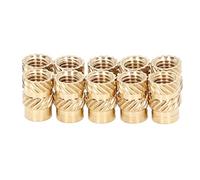 RASTKY Tuerca de Inserción Resistencia Al Desgaste Inserto de Latón sin Rebabas para Impresora 3D Alta Eficiencia para Proyectos de Impresión 3D 100 Piezas Dorado (M5x10x7)