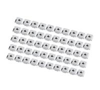 RASTKY Tuerca de Ranura en T de Acero Al Carbono Niquelado de Alta Dureza, 50 Uds. Para Sujetador de Conexión de Perfil de Aluminio Para Proyectos de Bricolaje (Norma europea tipo 30-M6)