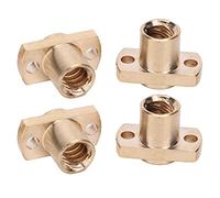 RASTKY Tuerca Trapezoidal de Latón para Impresora 3D, 4 Sujetadores de Hardware con Brida H, Reemplazo de Calidad para un Funcionamiento de Impresión Suave