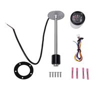 RASTKY Unidad Emisora de de 7 Pulgadas y Kit de Medidor Sensor de Nivel de Agua de IP67 de Acero Inoxidable de 240-33 Ohmios con Retroiluminación Multicolor para Barco, (Esfera negra, bisel negro.)