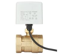 RASTKY Válvula de Bola Eléctrica de Latón Motorizada para AC220V DN40 1-1/2"2 Vías 3 Cables, Segura y Ahorra Energía, para HVAC