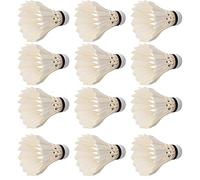 RASTKY Volantes de Bádminton de Plumas de Pato, Pelotas Blancas Suaves y Suaves para Entrenamiento de Bádminton, Ideal para Jugadores, Cabeza de Espuma, 12 Uds.