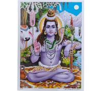 Rastogi Handicraft India Best Of Reprint - Póster de dios hindú sin marco (papel blanco, bendición-Shiv-Ji-7'X5:)