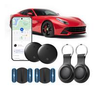 Rastreador Android para vehículos - Juego de 2 rastreadores GPS magnéticos para coches con batería de 365 días, localización en tiempo real, alarma remota, sin suscripción, resistente al agua, para