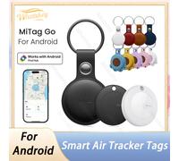 Rastreador Bluetooth inteligente MiLi para buscador de artículos Android, funciona con Google Find Hub, buscador de dispositivos para maleta de equipaje con llaves, mochila White-red case